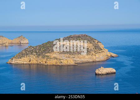 Île de Portichol à Jávea, Espagne. Banque D'Images