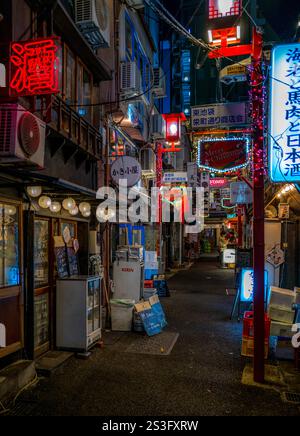 Une rue d'Izakayas à Ikebukukuro, Tokyo Japon, prise la nuit Banque D'Images