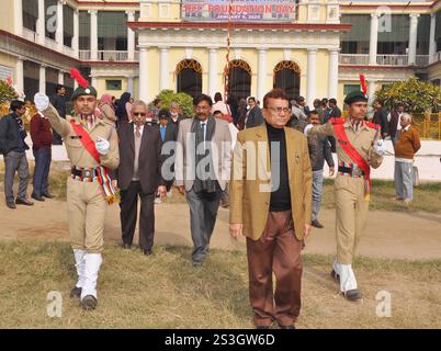 Patna, Inde. 09 janvier 2025. PATNA, INDE - 9 JANVIER : le vice-chancelier de l'Université Patna Professeur Dr Ajay Kumar Singh et d'autres inaugurant la 163ème journée de fondation du Patna College ion le 9 janvier 2025 à Patna, Inde. (Photo de Santosh Kumar/Hindustan Times/Sipa USA ) crédit : Sipa USA/Alamy Live News Banque D'Images