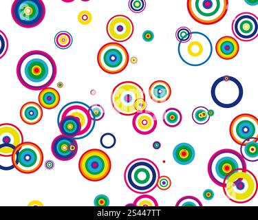 Course de fond vecteur éléments cercle en différentes couleurs Illustration de Vecteur