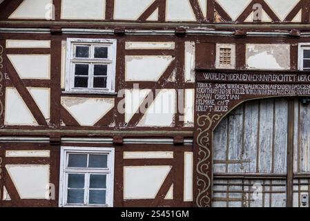 Ancienne maison à pans de bois, construite en 1770, Allemagne, Europe Banque D'Images