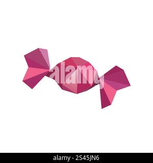 Illustration de bonbons origami isolés sur fond blanc Illustration de Vecteur