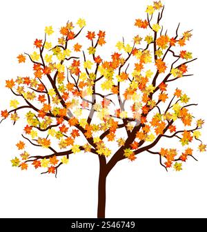 Automne érable. Illustration vecteur EPS 10 sans transparence. Illustration de Vecteur