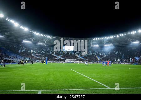Rome, Italie. 10 janvier 2025. Supporters du SS Lazio lors du match de Serie A Enilive entre le SS Lazio et le Como 1907 au Stadio Olimpico le 10 janvier 2025 à Rome, Italie. Crédit : Giuseppe Maffia/Alamy Live News Banque D'Images