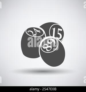 Bingo Kegs icon over grey background. Vector illustration. Illustration de Vecteur