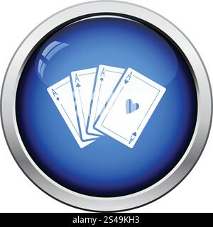 Ensemble de quatre icônes de carte. Bouton brillant design. Vector illustration. Illustration de Vecteur