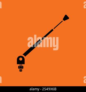 Composante de l'antenne radio. Fond orange avec du noir. Vector illustration. Illustration de Vecteur