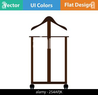 Hanger stand icône. Modèle plat. Vector illustration. Illustration de Vecteur
