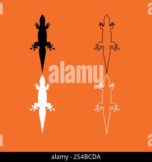 Icône de jeu de lézard . Illustration de Vecteur