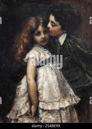 Tranquillo Cremona (1837-1878), les deux cousins, 1870. J'ai dû cugini. Galleria Nazionale d'Arte Moderna, Rome. Banque D'Images