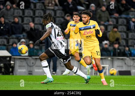 Udine, Italie. 11 janvier 2025. Jose' dos Santos Ederson d'Atalanta en action pendant Udinese Calcio vs Atalanta BC, match de football italien Serie A à Udine, Italie, 11 janvier 2025 crédit : Agence photo indépendante/Alamy Live News Banque D'Images