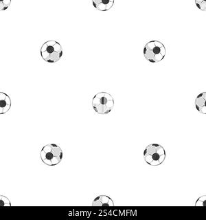 Motif sans couture de ballons de football en noir et blanc. Motif sans couture de ballons de football en noir et blanc. Jeu de football de fond abstrait, illustration vectorielle Illustration de Vecteur