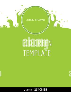 Fond naturel organique vert écologique. Fond naturel organique vert écologique. Bannière ou affiche pour le concept d'écologie. Illustration vectorielle Illustration de Vecteur