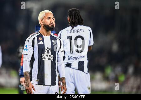 Turin, Italie. 11 janvier 2025. Pendant le match de football Serie A entre Turin et la Juventus au Stadio Olimpico Grande Torino à Turin, au nord-ouest de l'Italie - samedi 11 janvier 2025. Sport - Football. (Photo Alberto Gandolfo/LaPresse) crédit : LaPresse/Alamy Live News Banque D'Images