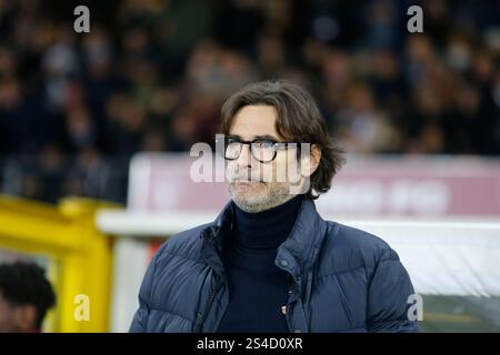 Turin, Italie. 11 janvier 2025. Paolo Vanoli entraîneur du Torino FC lors de la saison 2024/25 de Serie A italienne, match de football entre le Torino FC et le Juventus FC le 11 janvier 2025 au Stadio Olimpico ''Grande Torino'', Turin, Italie. Crédit : Nderim Kaceli/Alamy Live News Banque D'Images