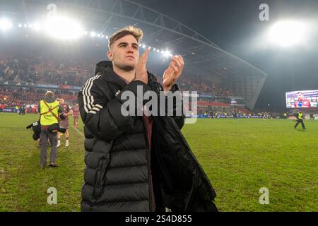 Limerick, Irlande. 11 janvier 2025. Alex Kendellen de Munster lors de la Coupe des Champions Investec, Poule 3e tour match entre Munster Rugby et Saracens au Thomond Park à Limerick, Irlande le 11 janvier 2025 (photo par Andrew SURMA/ Credit : Sipa USA/Alamy Live News Banque D'Images
