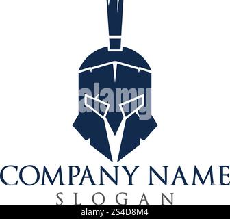 Logo spartiate. Old Vintage Antiquités vecteur conception guerrier spartiate Illustration de Vecteur