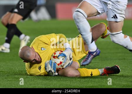 Valdebebas, Madrid, Espagne. 11 janvier 2025. 13 JAUME VALENS CARDELL, lors du match Primera Federacion EspaÃ±ola entre Real Madrid-Castilla et CD Alcoyano au stade Alfredo Di Stefano à Madrid, en Espagne, le 11 janvier. (Crédit image : © Oscar Manuel Sanchez/ZUMA Press Wire) USAGE ÉDITORIAL SEULEMENT! Non destiné à UN USAGE commercial ! Banque D'Images