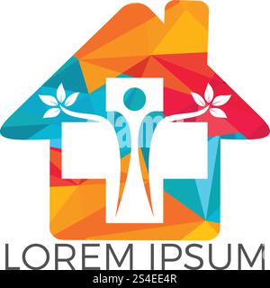 Conception d'icône médicale, illustration vectorielle. Maison de retraite. Symbole médical à domicile. Illustration de Vecteur