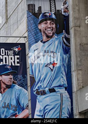 Toronto Canada / Toronto's Rogers Centre un lieu de référence sportif et domicile de l'équipe de baseball des Blue Jays de Toronto, au centre-ville de Toronto. Banque D'Images