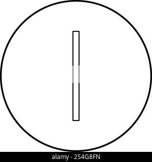 Rune Isa gel glace icône symbole vecteur de couleur noir contour en cercle autour de l'image simple style illustration télévision Illustration de Vecteur