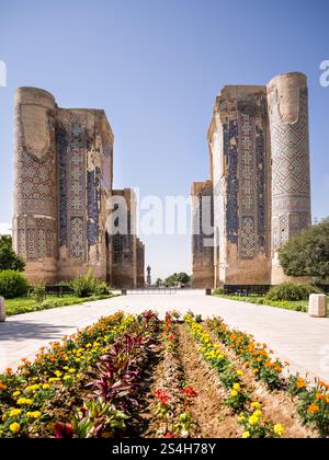 Ruines du palais Ak-Saray à Shahrisabz dans la province de Samarcande Banque D'Images