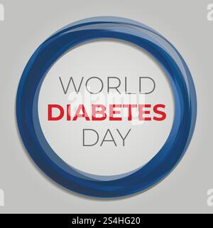 Fond du concept de journée du diabète de la santé. Illustration de dessin animé de fond de concept de vecteur de jour de diabète de santé pour la conception de Web. Fond de concept de jour de diabète de santé, style de dessin animé Illustration de Vecteur