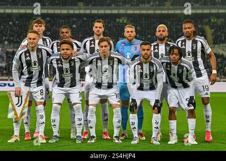 Turin, Italie. 11 janvier 2025. Le départ 11 de la Juventus pour le match de Serie A entre Turin et la Juventus au Stadio Olimpico à Turin. Crédit : Gonzales photo/Alamy Live News Banque D'Images