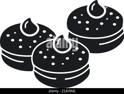 Icône de boulangerie Hanukkah. Illustration simple de l'icône vectorielle de boulangerie hanukkah pour la conception Web isolé sur fond blanc. Icône de boulangerie Hanukkah, style simple Illustration de Vecteur