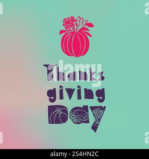 Fond de concept de Thanksgiving de légumes. Illustration simple de fond de concept de vecteur de Thanksgiving de légumes pour la conception Web. Fond de concept de Thanksgiving de légumes, style simple Illustration de Vecteur