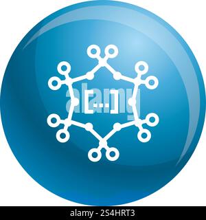 Icône de formule chimique complexe. Illustration simple de l'icône de vecteur de formule chimique complexe pour la conception de Web isolé sur fond blanc. Icône de formule chimique complexe, style simple Illustration de Vecteur