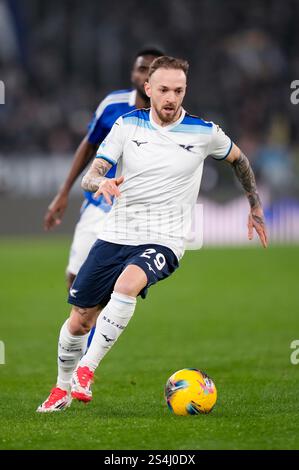 Rome, Italie. 10 janvier 2025. Manuel Lazzari du SS Lazio lors du match de Serie A Enilive entre le SS Lazio et le Como 1907 au Stadio Olimpico le 10 janvier 2025 à Rome, Italie. Crédit : Giuseppe Maffia/Alamy Live News Banque D'Images