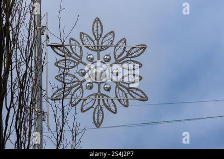 Décorations de Noël, ficelle d'ampoules de riz. Ornements à la célébration de noël Banque D'Images