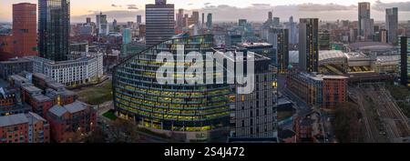 Image aérienne panoramique de la ville de Manchester Banque D'Images