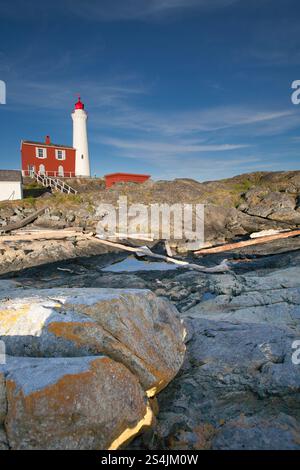 Phare Fisguard à Fort Rod Hill. Banque D'Images