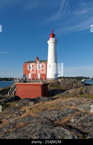 Phare Fisguard à Fort Rod Hill. Banque D'Images