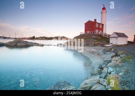 Phare Fisguard à Fort Rod Hill. Banque D'Images