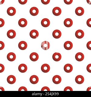 Répétition vectorielle transparente de motif de cookies Donut pour n'importe quelle conception Web. Vecteur sans couture de motif de biscuits Donut Illustration de Vecteur