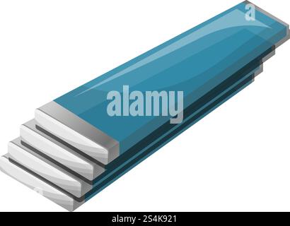 Icône de gomme à mâcher. Dessin animé de l'icône de vecteur de bâton de gomme pour la conception de Web isolé sur fond blanc. Icône de bâton de gomme, style de bande dessinée Illustration de Vecteur