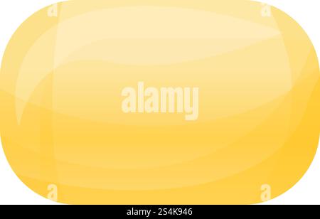 Yellow gum icon. Cartoon of yellow gum vector icon for web design isolated on white background. Yellow gum icon, cartoon style Illustration de Vecteur