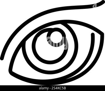 Icône œil humain. Icône vectorielle de l'oeil humain pour la conception de Web isolé sur fond blanc. Icône œil humain, style de contour Illustration de Vecteur
