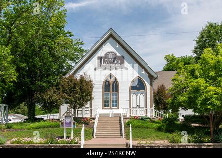 Arrow Rock, Missouri. L'ensemble du village d'Arrow Rock est un monument historique national. Le Lyceum Theater, le plus ancien théâtre de répertoire du Missouri. Banque D'Images