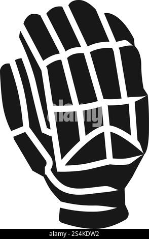 Icône de gant de cricket droit. Illustration simple de l'icône vectorielle de gant de cricket droit pour la conception Web isolé sur fond blanc. Gant de cricket droit, style simple Illustration de Vecteur