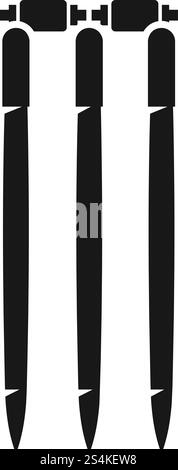 Icône de guichet de cricket. Illustration simple de l'icône vectorielle de guichet de cricket pour la conception Web isolé sur fond blanc. Icône de guichet de cricket, style simple Illustration de Vecteur