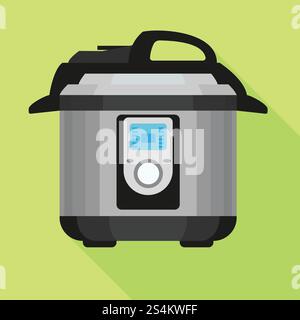 Icône d'autocuiseur. Illustration plate de l'icône vectorielle d'autocuiseur pour la conception de Web. Icône d'autocuiseur, style plat Illustration de Vecteur
