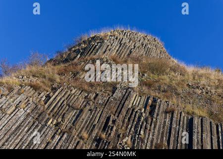 Usson France. 28 décembre 2024. Orgues de basalte le 28 décembre 2024 à Usson, France. Crédit : Gerard Crossay/Alamy Stock photo Banque D'Images