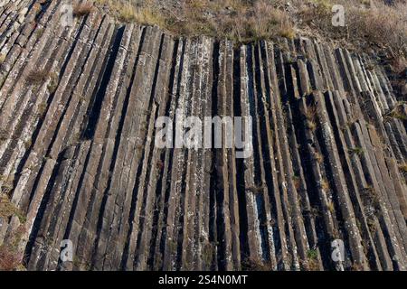 Usson France. 28 décembre 2024. Orgues de basalte le 28 décembre 2024 à Usson, France. Crédit : Gerard Crossay/Alamy Stock photo Banque D'Images