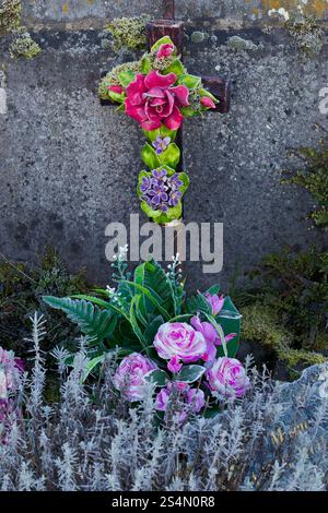 Usson France. 28 décembre 2024. Cimetière le 28 décembre 2024 à Usson, France. Crédit : Gerard Crossay/Alamy Stock photo Banque D'Images