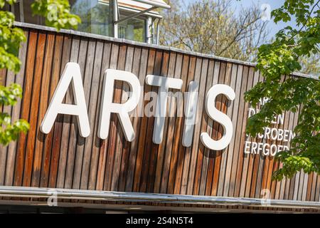 Amsterdam, pays-Bas. 13 mai 2023. Logo Artis. ARTIS Amsterdam Royal Zoo, le zoo historique dans le centre d'Amsterdam. Banque D'Images
