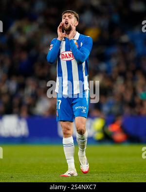 Barcelone, Espagne. 11 janvier 2025. Jofre Carreras du RCD Espanyol lors du match de Liga entre le RCD Espanyol et le CD Leganes a joué au RCDE Stadium le 11 janvier 2024 à Barcelone, en Espagne. (Photo de Sergio Ruiz/Imago) crédit : Presinphoto SPORT AGENCY/Alamy Live News Banque D'Images
